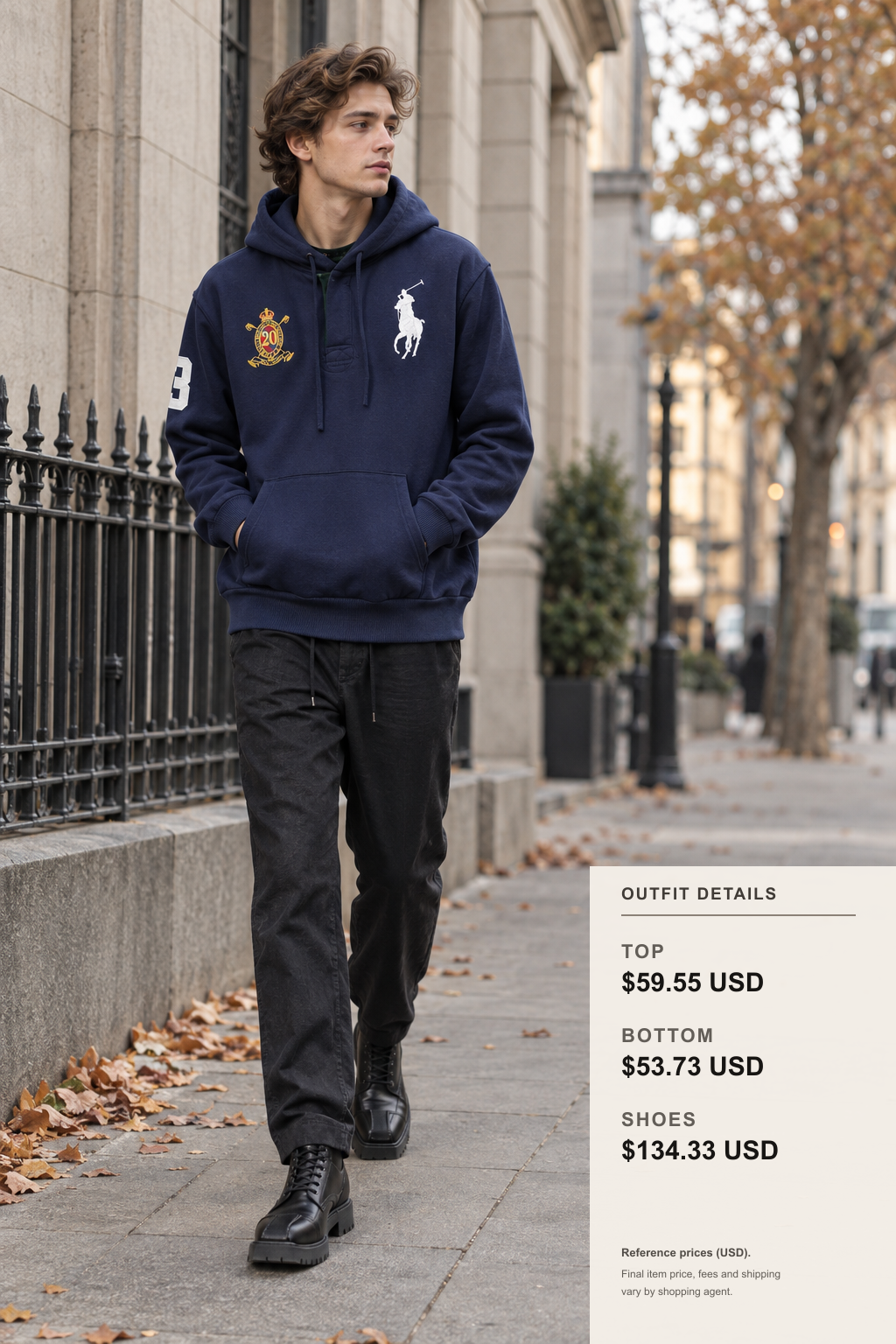 rhude Hoodie: 3 Fall-Winter Layering Routes outfit 2 full-body street style for kakobuy