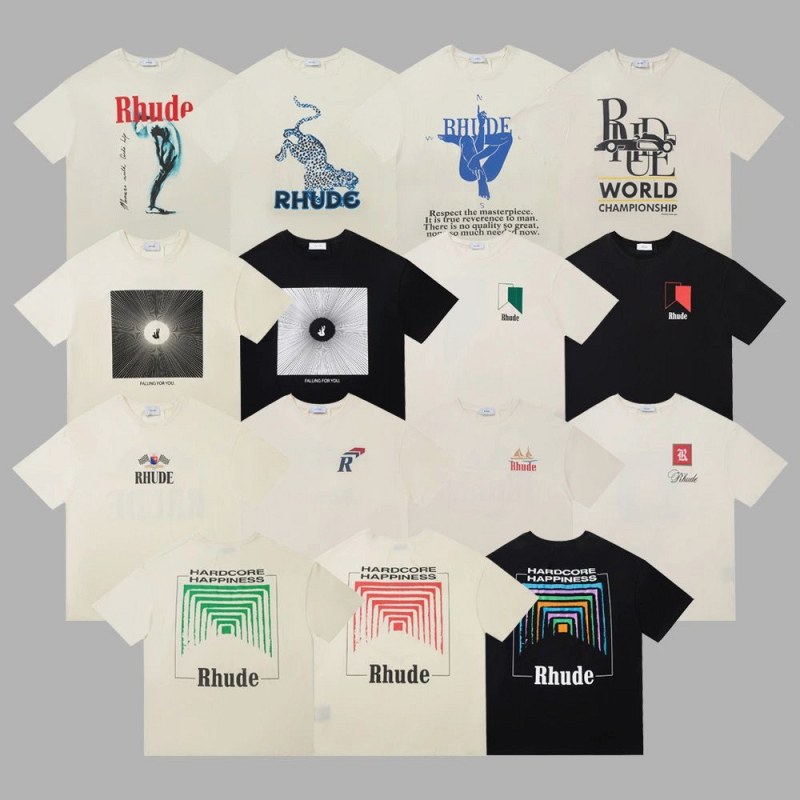Rhude Multicolor T-Shirt Collection Review: Sorting 45 Variant Codes by Fabric Hand, Not Print