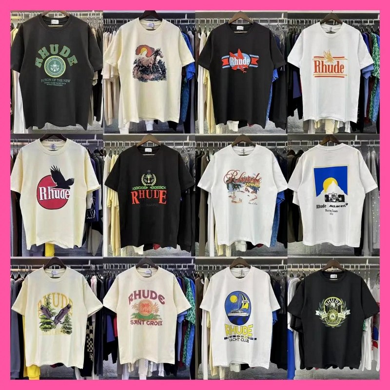 Rhude Streetwear T-Shirt Collection Review: 220g Long-Staple Cotton, Loose Cut, $8.51